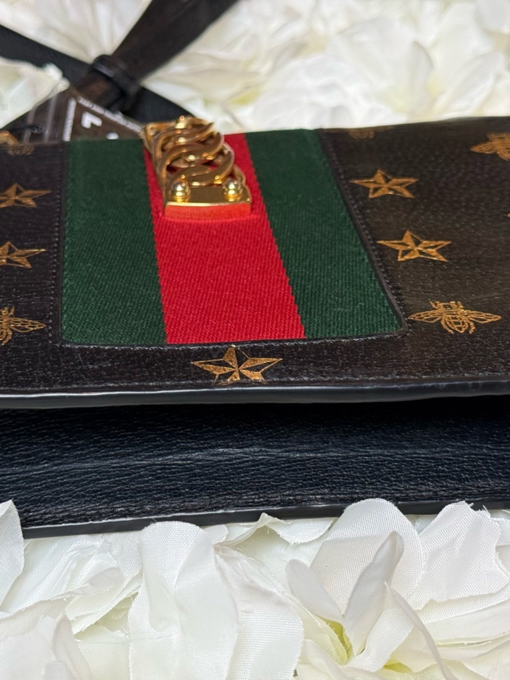 Gucci Sylvie Black Bee Crossbody Bag Authentic - Picture 5 of 16